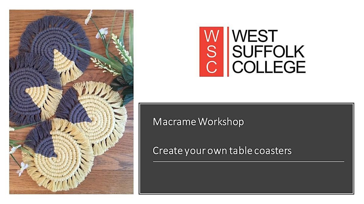 Macrame Workshop - Create your own table coasters