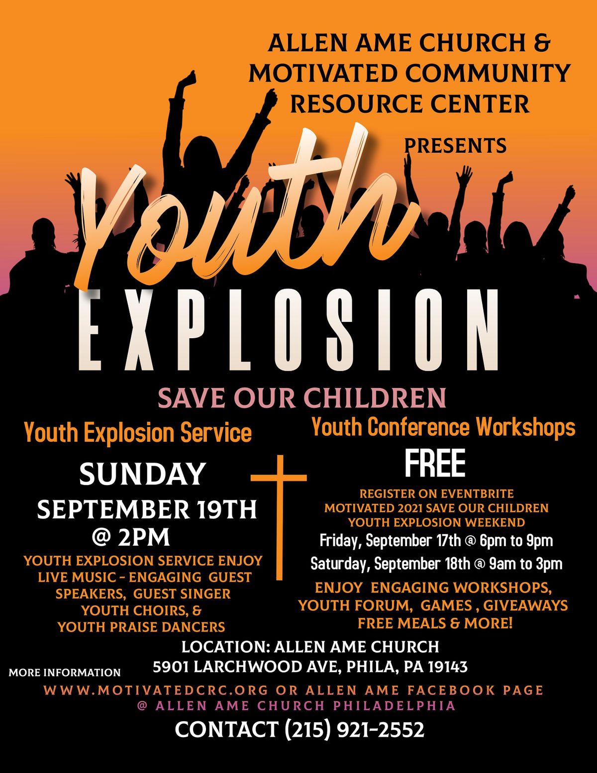 2021 Save our Children Youth Explosion  Weekend