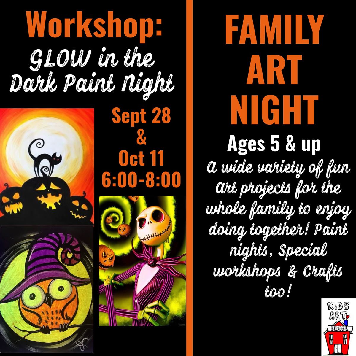 Halloween GLOW Family Paint Night #1