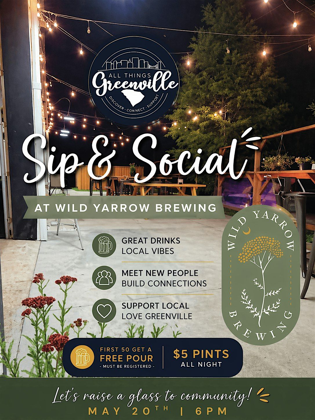 Sip & Social at Wild Yarrow Brewing