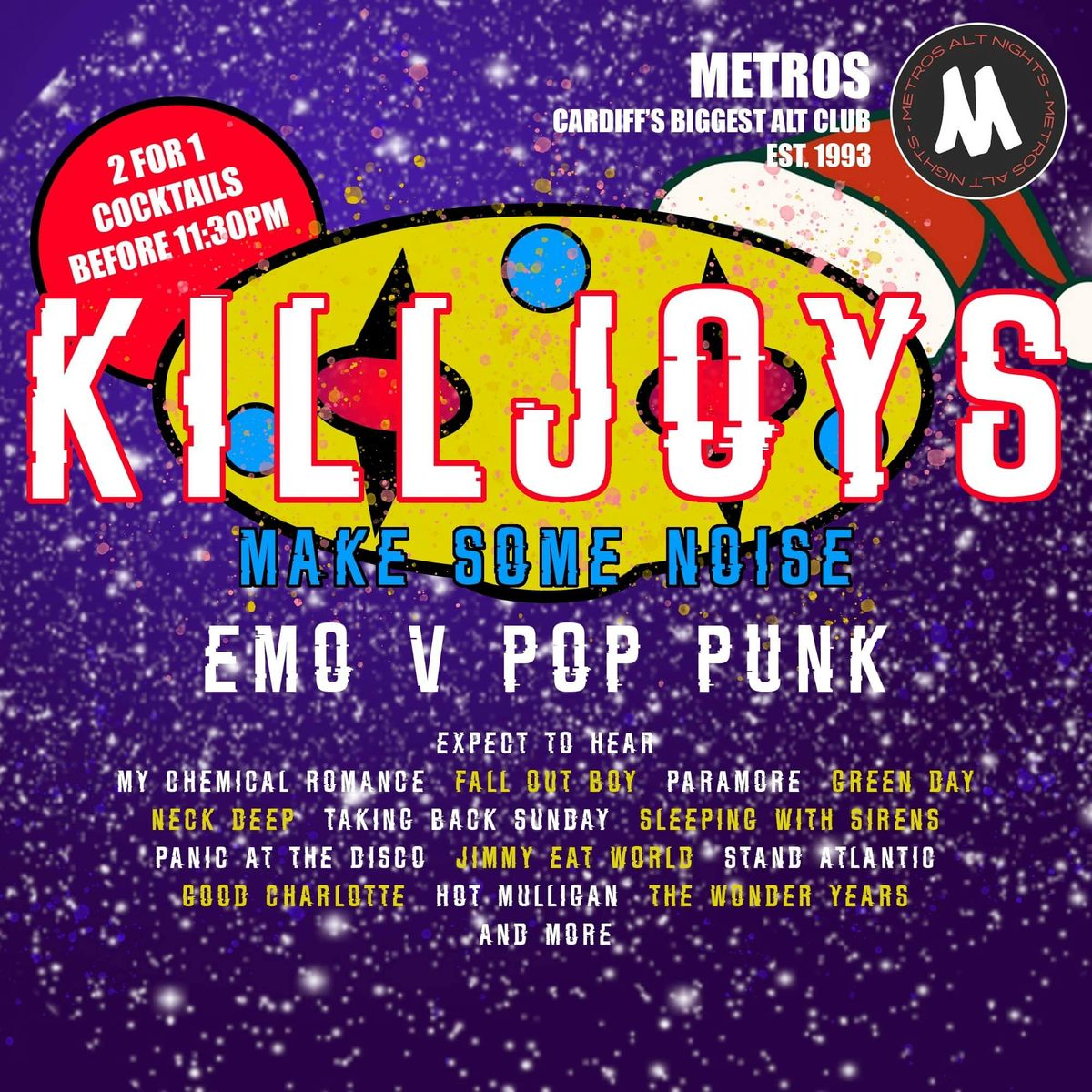 KILLJOYS: Emo V Pop Punk Xmas Party! - Friday 20th December