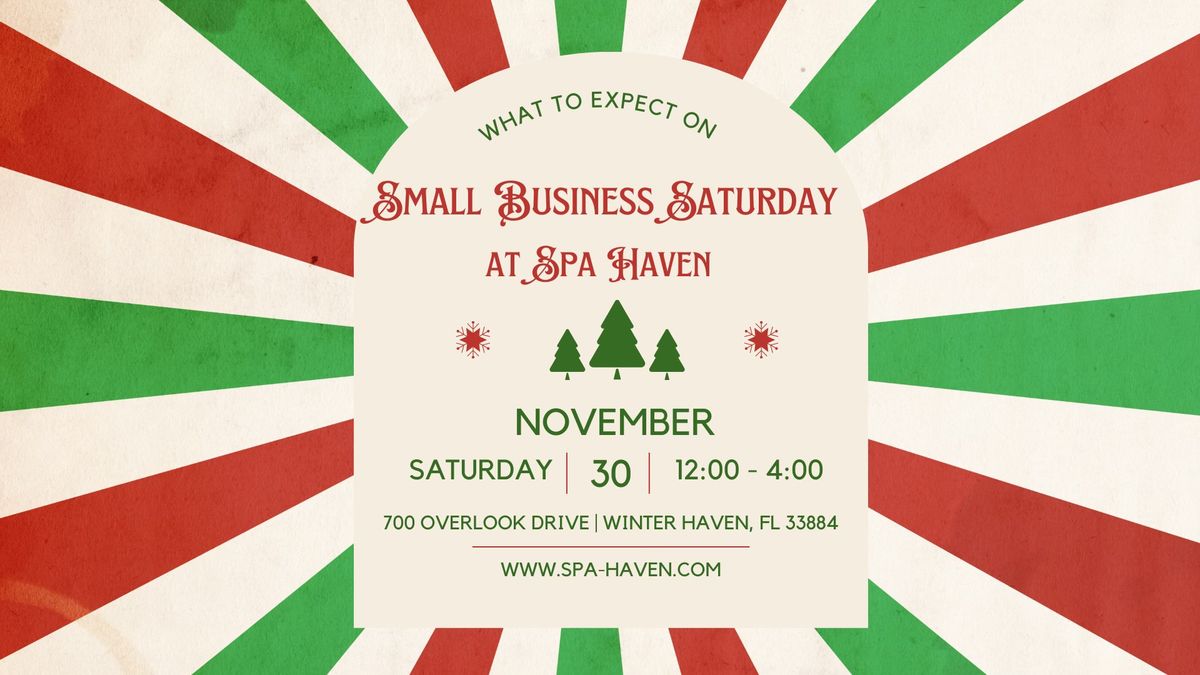 Small Business Saturday at Spa Haven