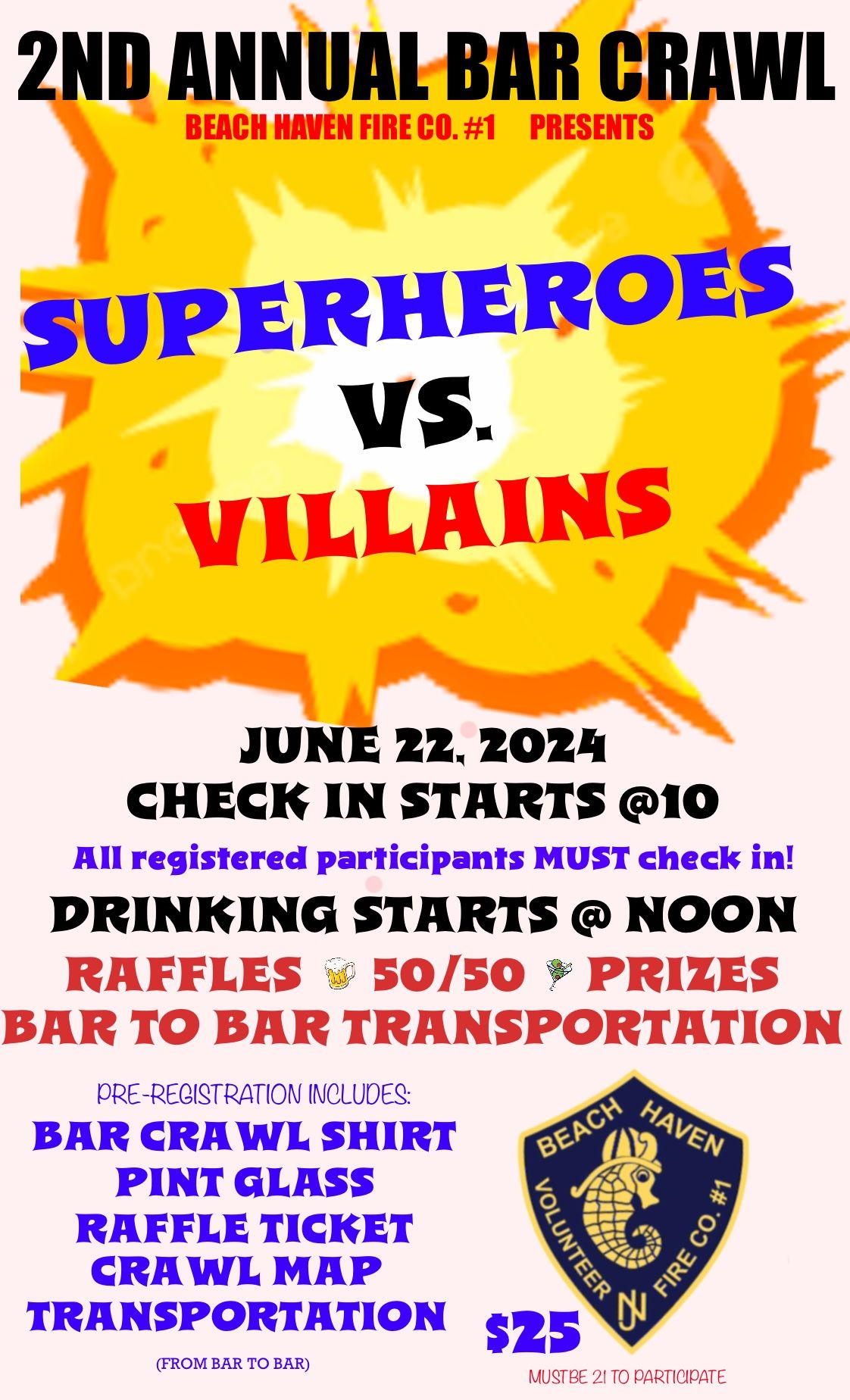Super Heroes Vs. Villains Bar Crawl 