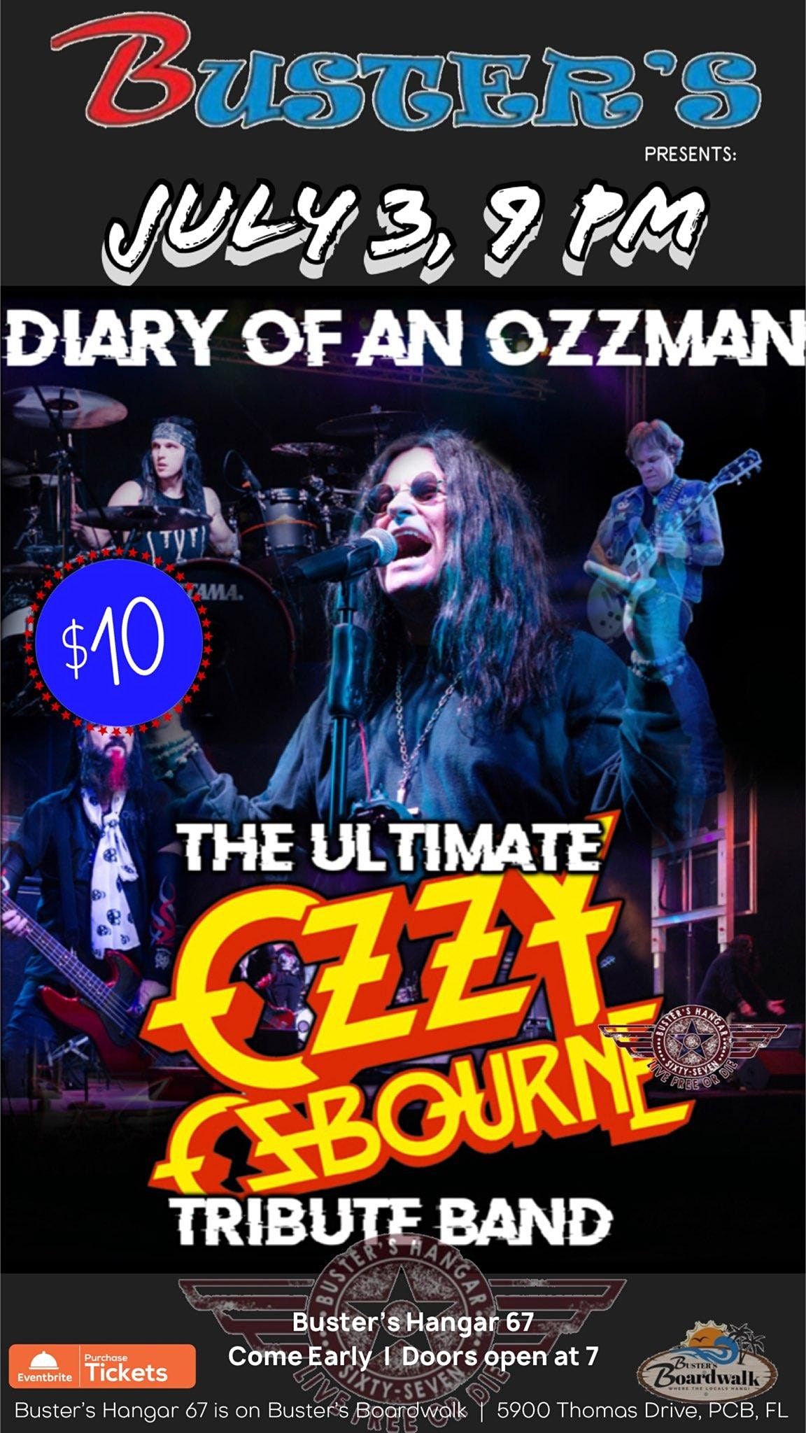 Diary of an Ozzman, The Ultimate Ozzy Ozbourne Tribute Band, Buster's ...