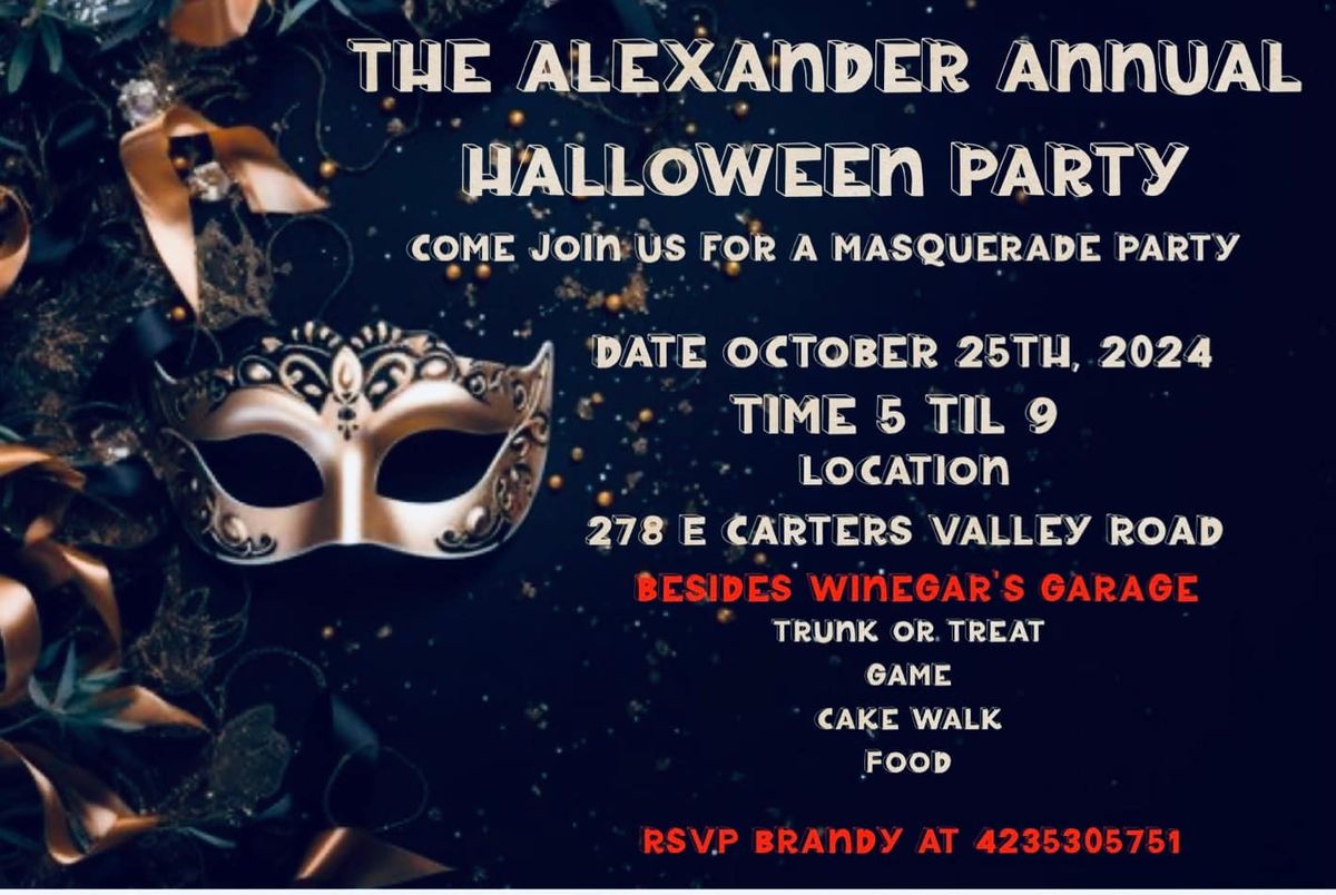 Alexander annual Halloween party 