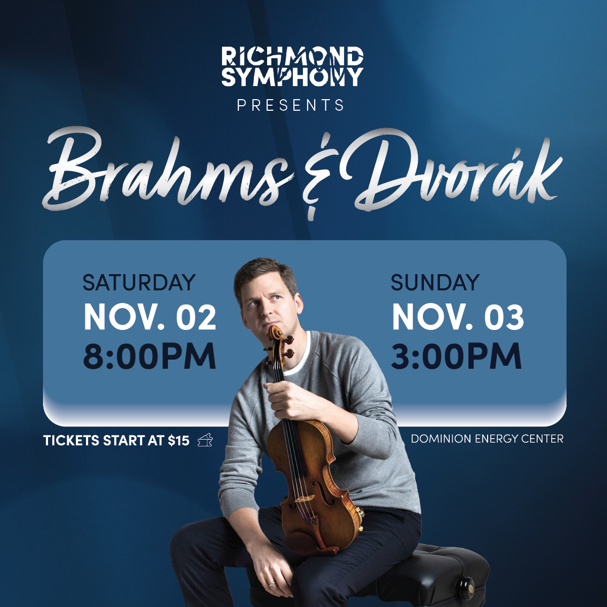 Richmond Symphony - Brahms and Dvorak at Carpenter Theatre at Dominion Energy Center