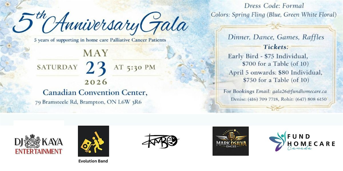 Fund Homecare Canada \u2013 5th Anniversary Gala