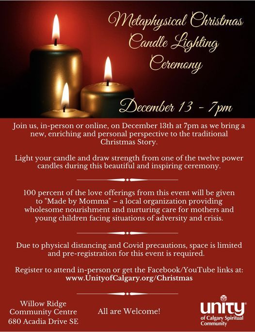 Metaphysical Christmas Candle Lighting Ceremony Online 14 December