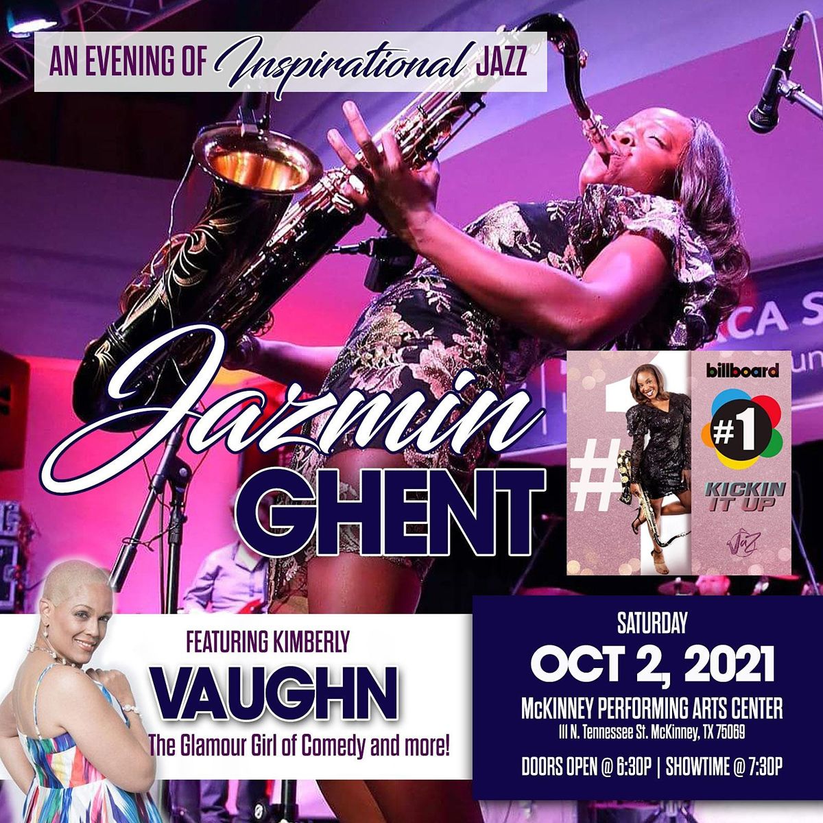 Jazmin Ghent - An Evening of Inspirational Jazz with Billboard #1 Artist