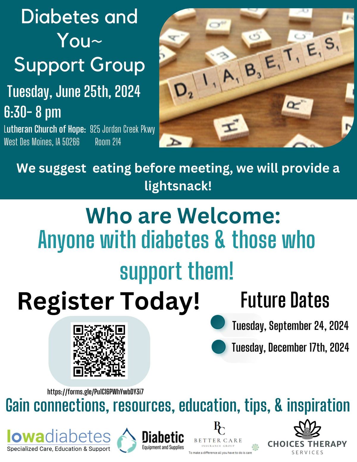 Diabetes and You support group meeting