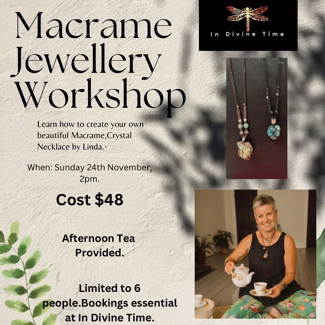 Create Your Own Macrame Crystal Necklace Workshop