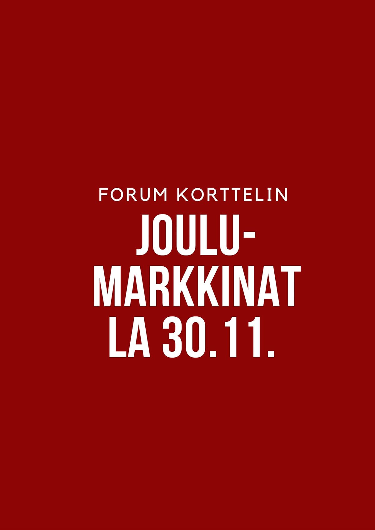 Forum korttelin Joulumarkkinat