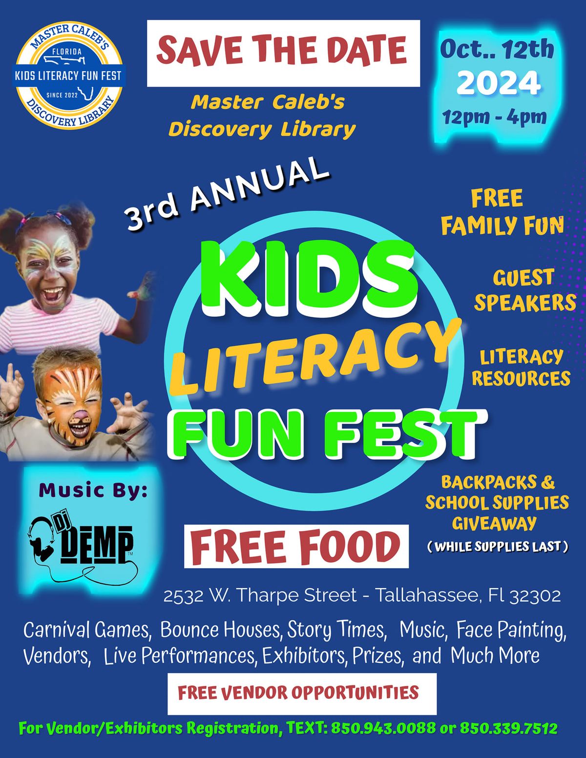 3rd Annual Kids Literacy Fun Fest