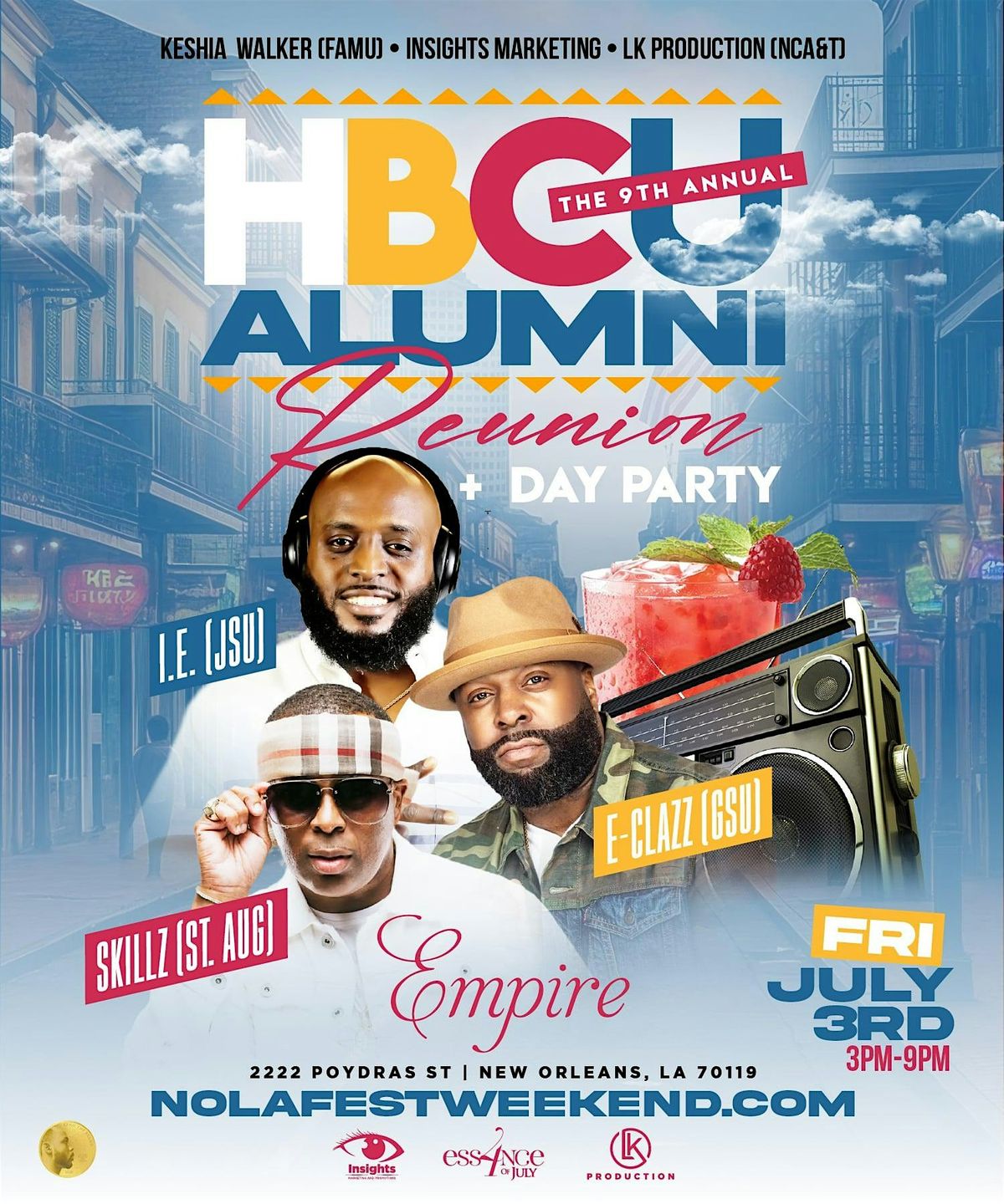 WELCOME TO NOLA "AN HBCU DAY PARTY MIXER" HOSTED BY: TBA