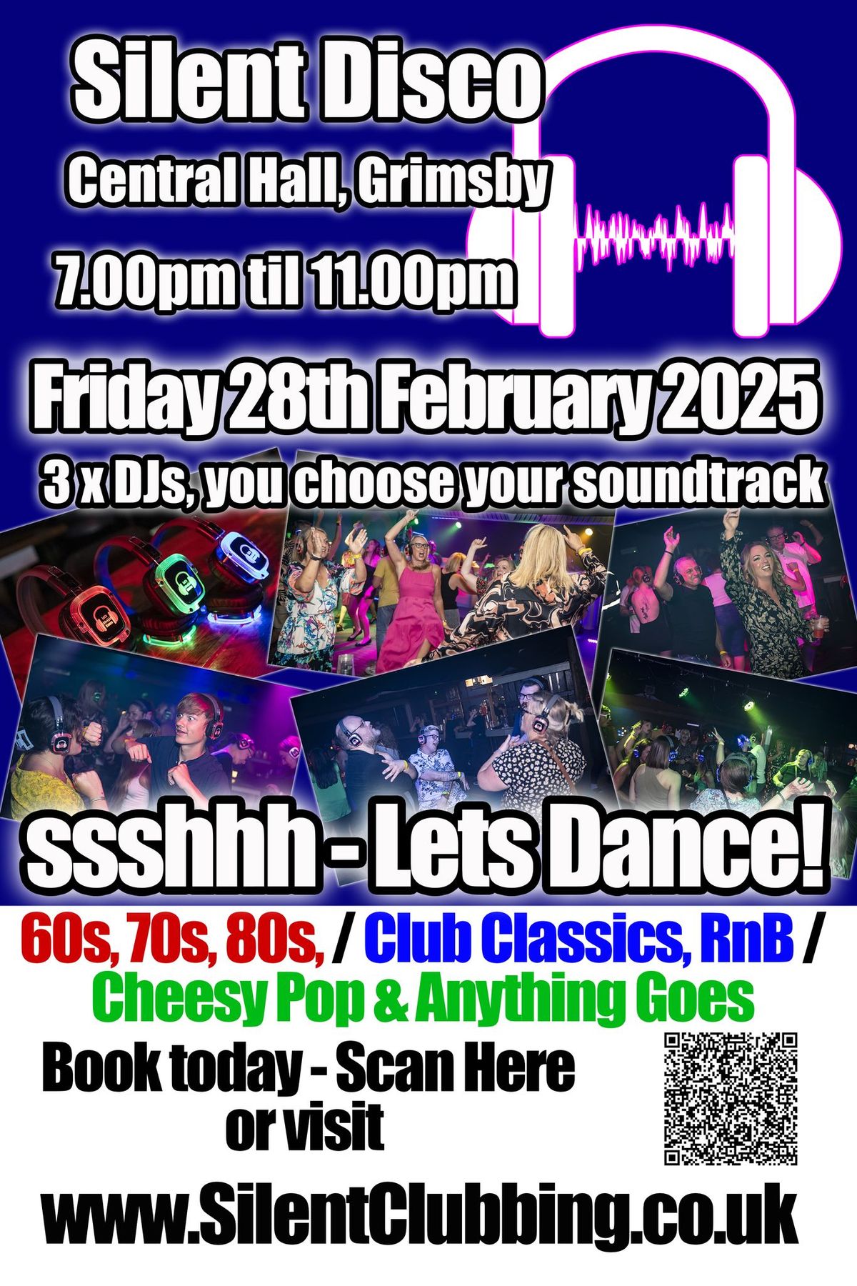 Silent Clubbing - Pop Up Silent Disco - 28th February 2025 - Grimsby