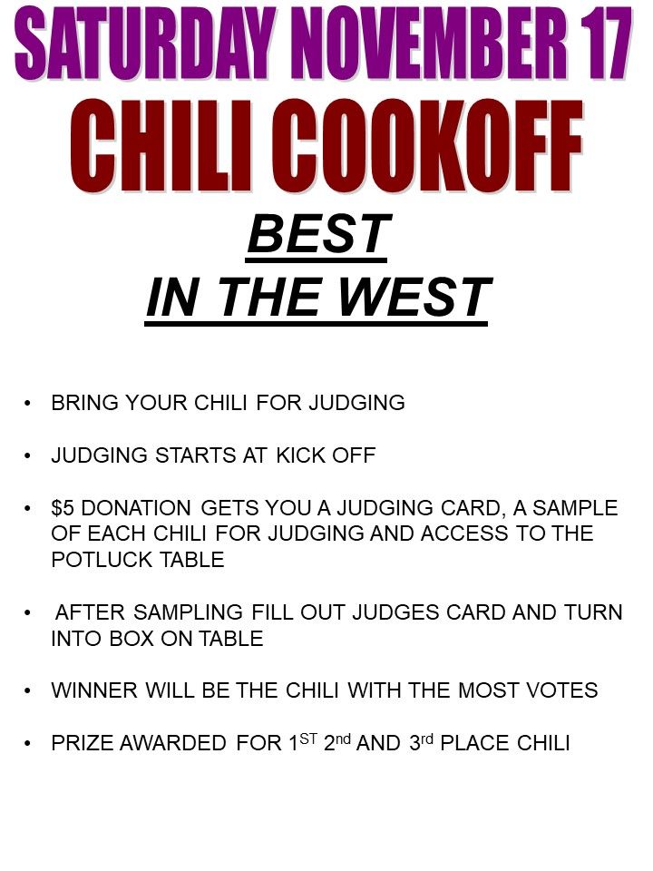 Annual Chili Cook Off