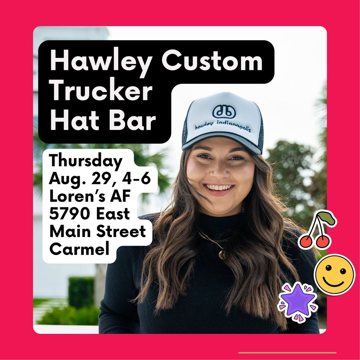 Hawley Custom Trucker Hat Bar at Loren's Alcohol-Free