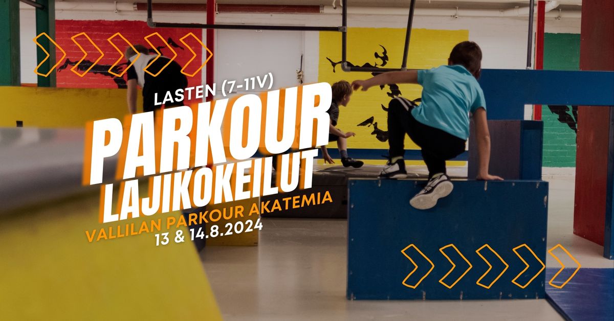 Lasten parkour-lajikokeilu Vallilassa (7-11v)