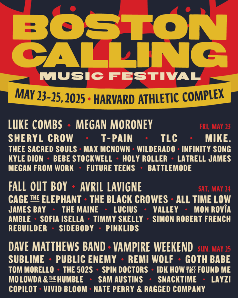 Boston Calling Music Festival with Luke Combs, Fall Out Boy, Dave Matthews Band and more- (3 Day Pass)