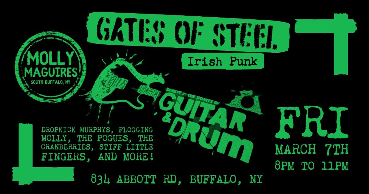 Early St Patrick's Day Irish Punk Party at Molly Maguires with the Gates of Steel!