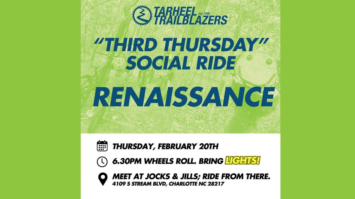 "Third Thursday" Social Ride - Renaissance