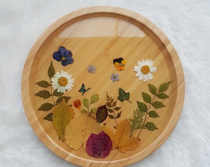 Resin Summer Floral Tray