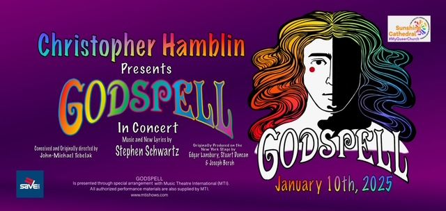 Godspell: In Concert produced by Christopher Hamblin at the SC Center for the Performing Arts