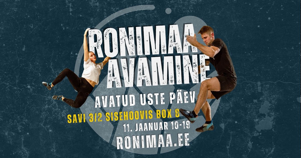 RONIMAA avamine - P\u00e4rnu esimene ronimiskeskus