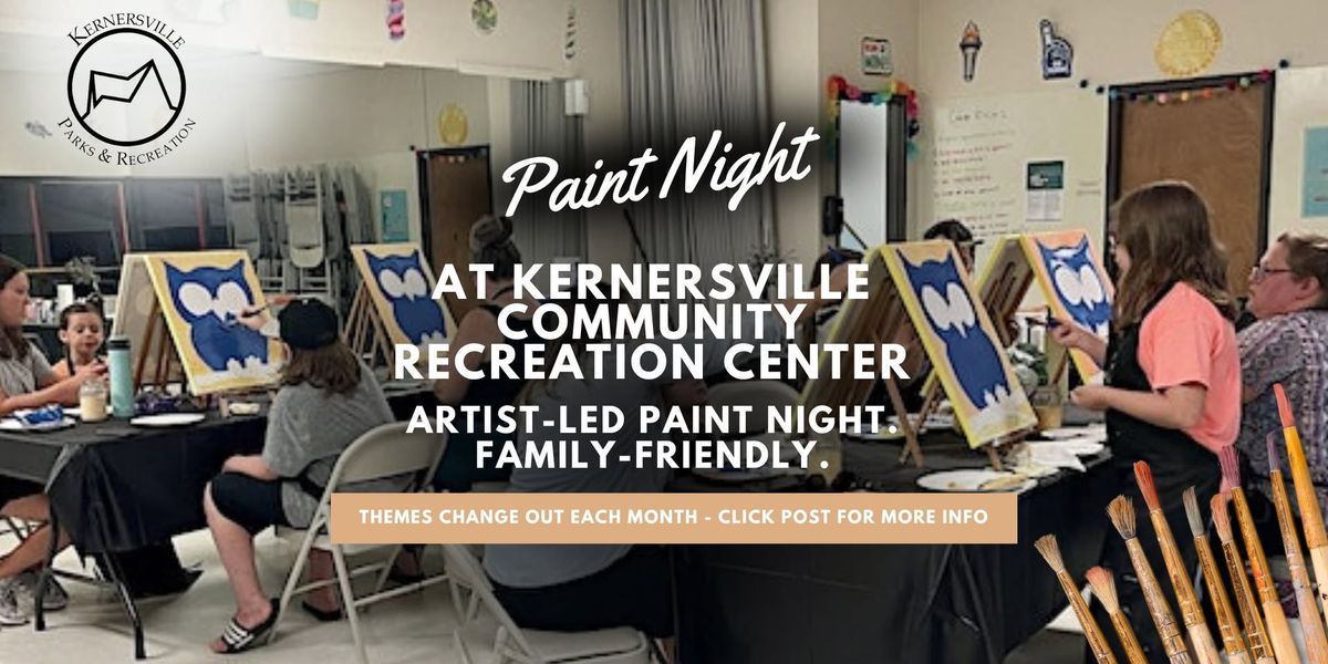 Holiday Paint Night at Kernersville Community Rec Center (Small Bites Provided)