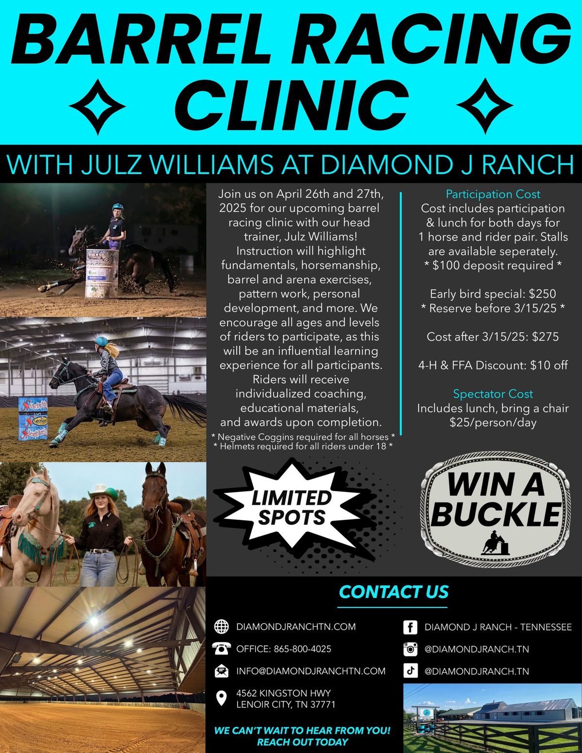 Barrel Racing Clinic At Diamond J Ranch