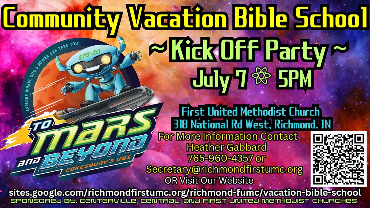 To Mars And Beyond VBS Kick Off Party