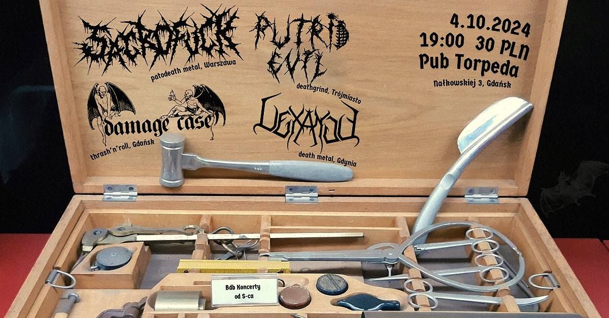 Ekstaza Upodlenia! Sacrofuck + Putrid Evil + Damage Case + Vexange