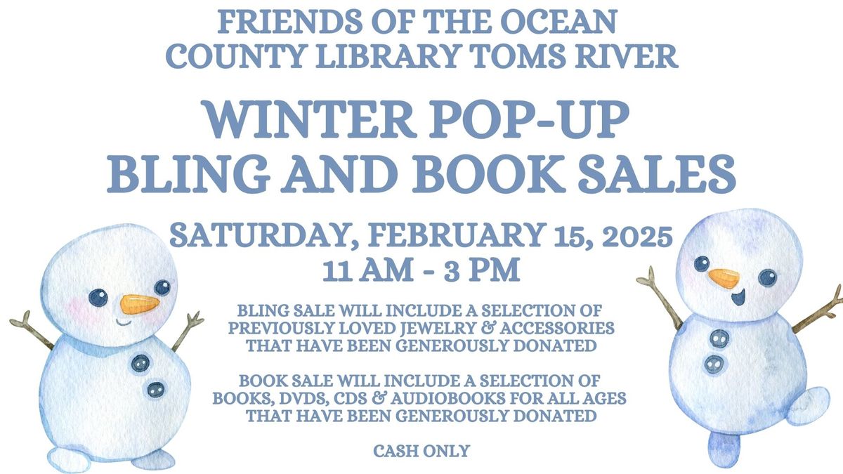 Friends of the Ocean County Library Toms River February 2025 Pop-Up Book Sale