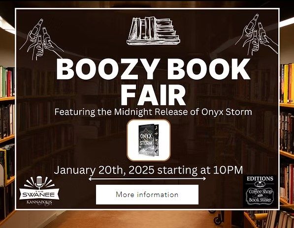 Boozy Book Fair - Onyx Storm Midnight Release