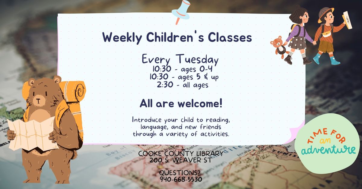 Weekly Children's Class: Off to the Ocean