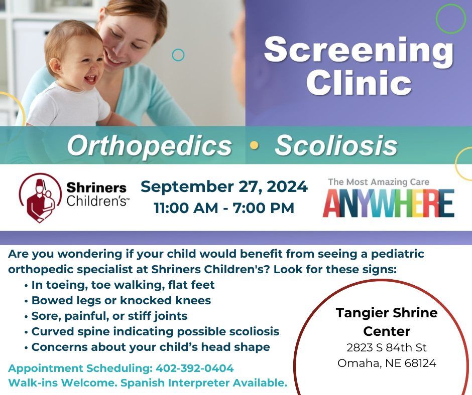 Screening Clinic for Children with Bone, Muscle or Joint Conditions - Omaha, NE