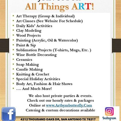 ArtbyMButterfly Art Studio & Event Center