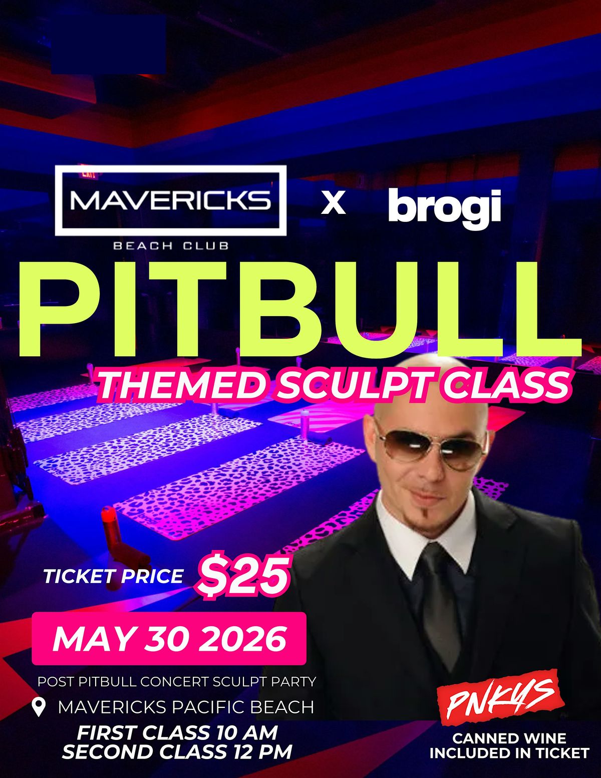 PITBULL THEMED SCULPT CLASS x MAVERICKS PB