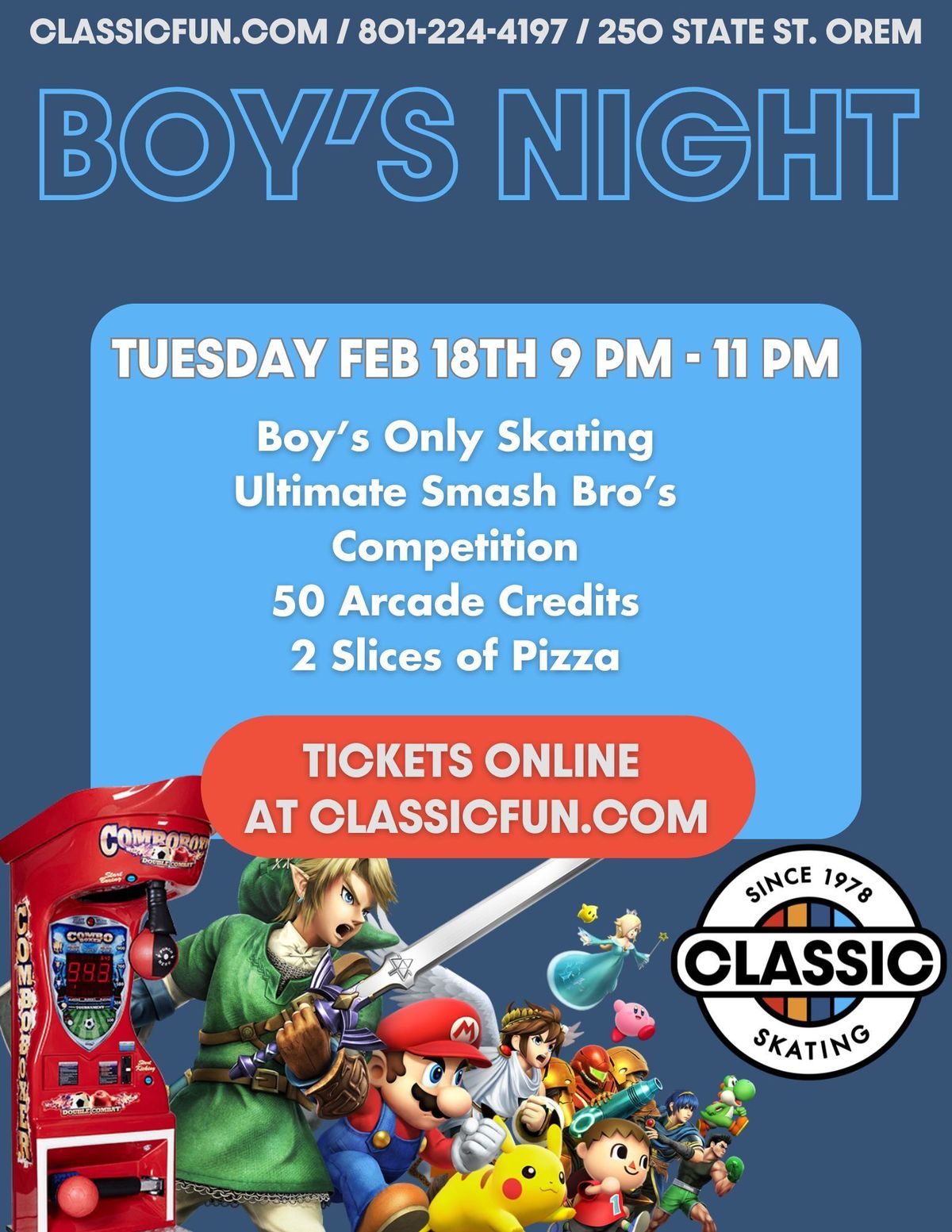 Boy's Night: Boy's Only Skate 