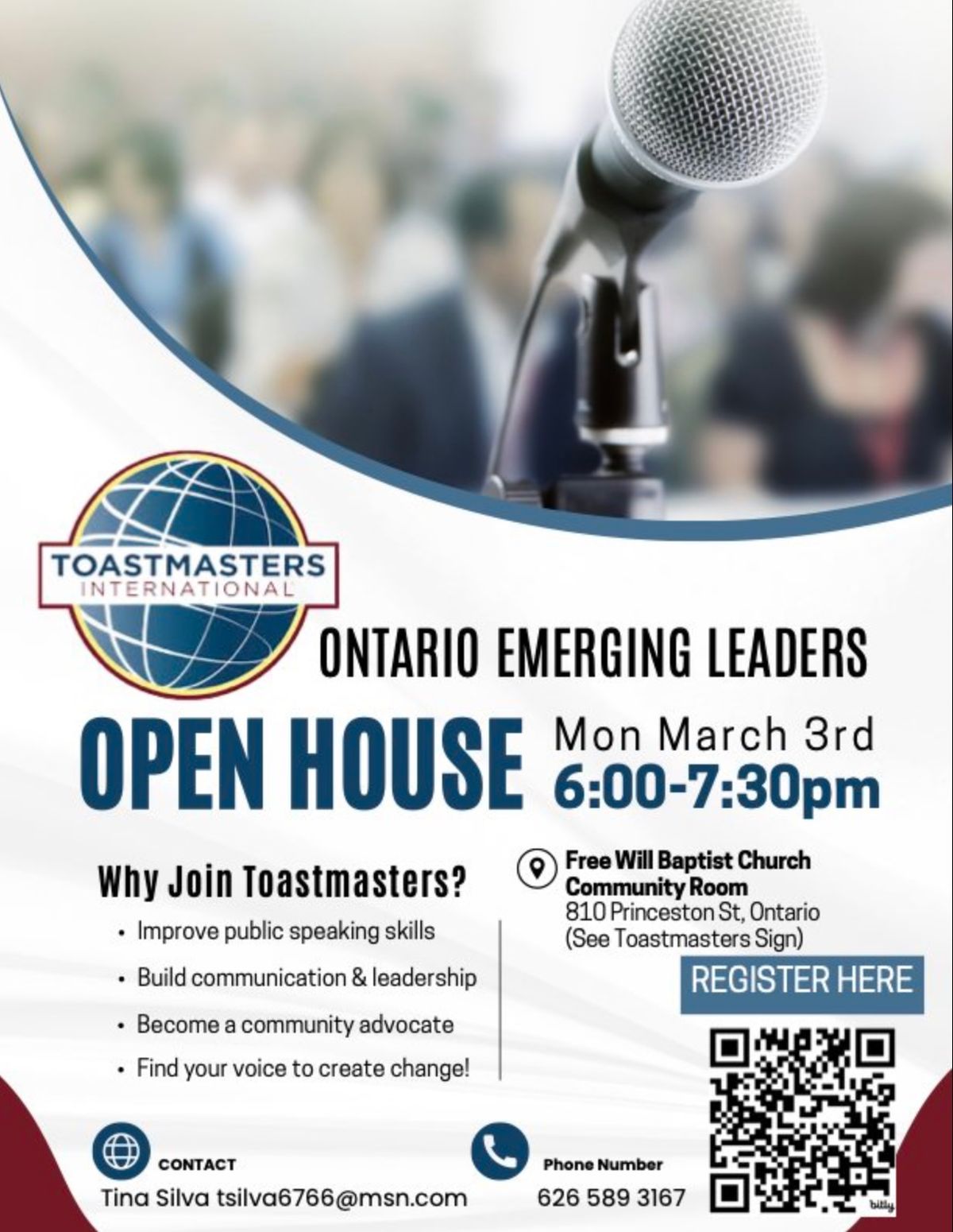 Ontario Emerging Leaders Toastmasters Open House