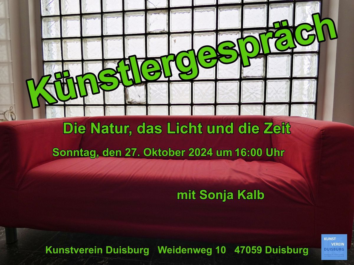 K\u00fcnstlergespr\u00e4ch mit Sonja Kalb