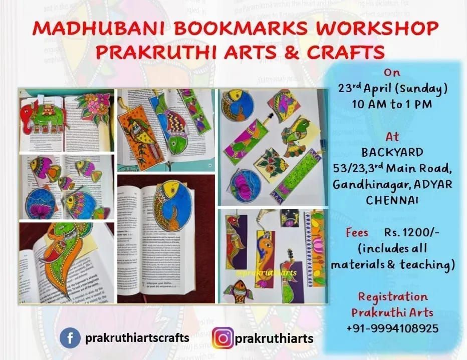 Madhubani Bookmarks workshop