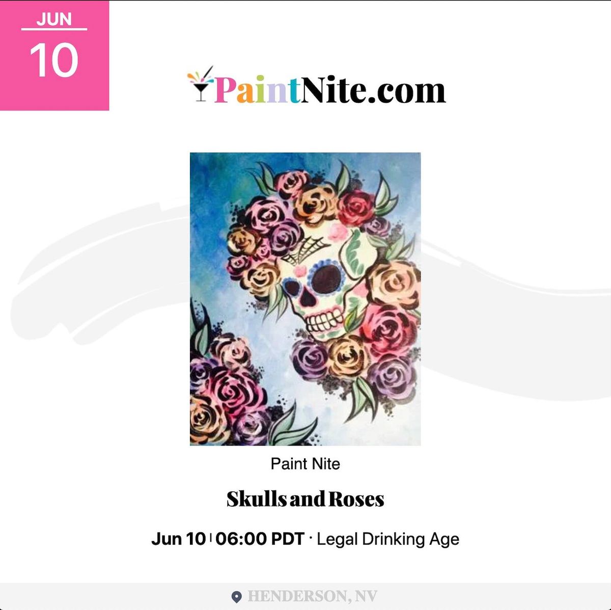 Skulls and Roses Paint Party