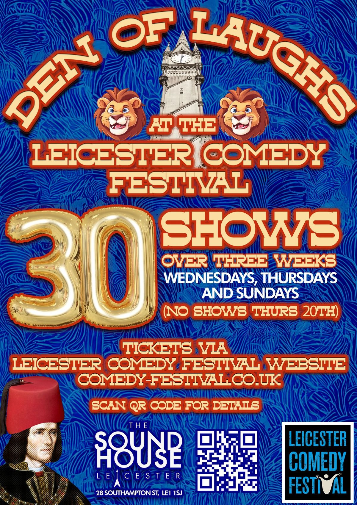 Den Of Laughs at Leicester Comedy Festival, 5th-23rd Feb 2025