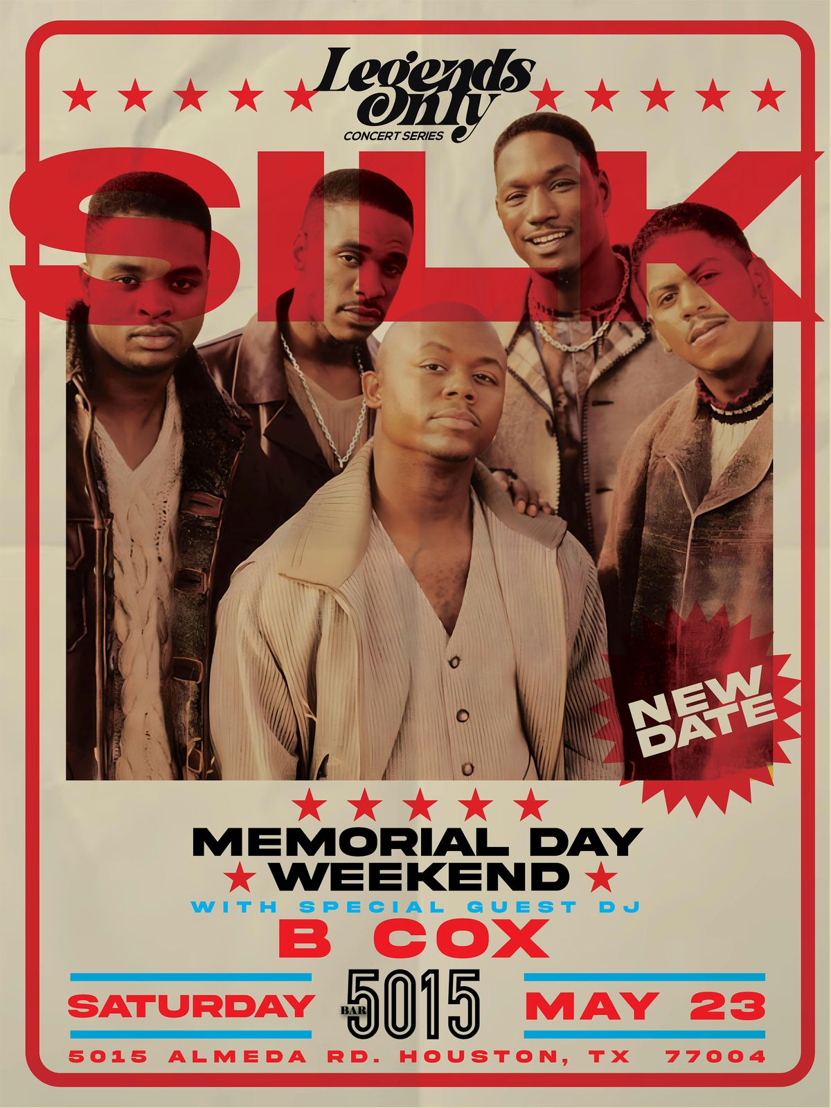 Silk LIVE Memorial Day Weekend at Bar 5015 for Legends Only Concert Series
