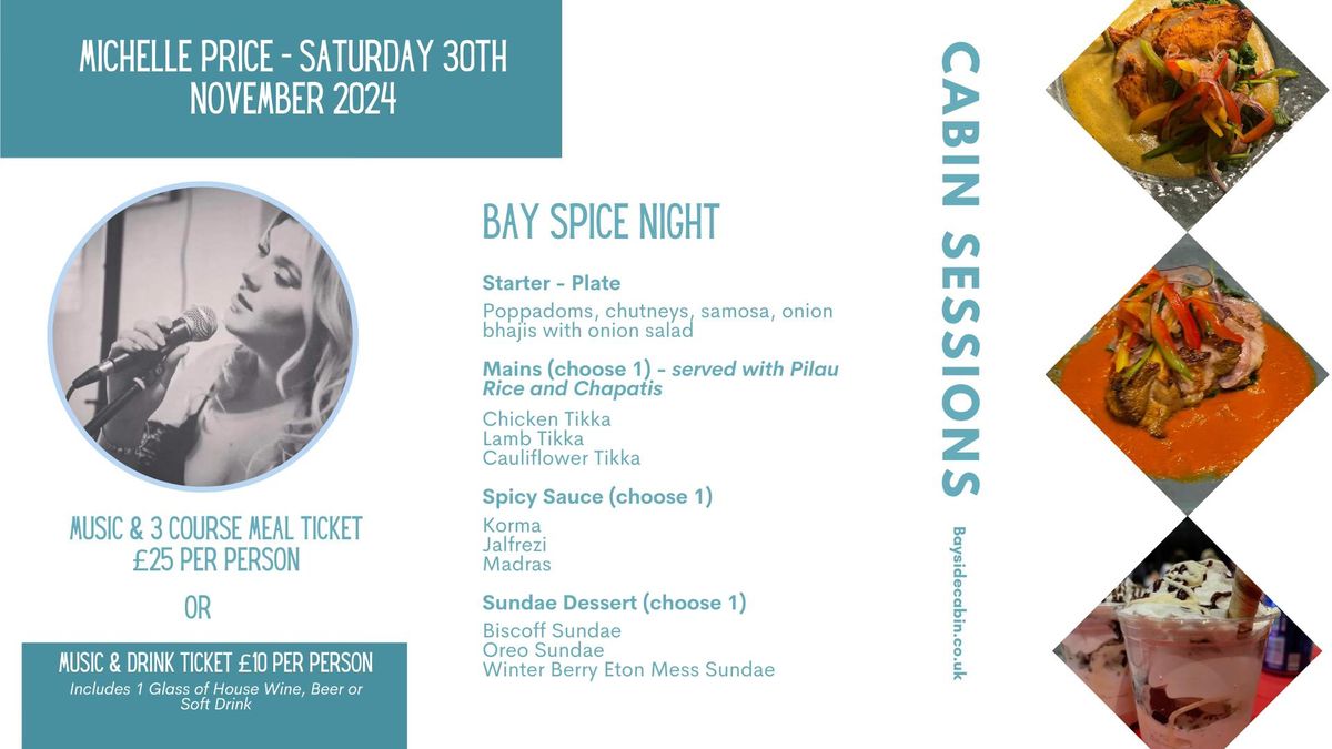 CABIN SESSIONS - MICHELLE PRICE - BAY SPICE NIGHT