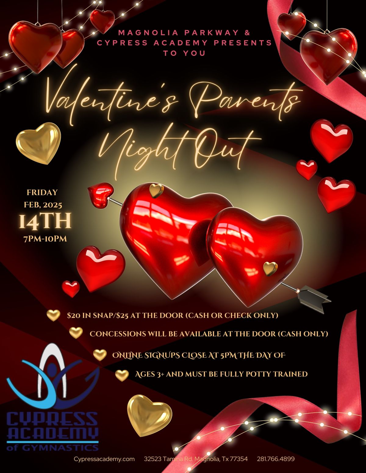 Cypress Academy Parent Night Out- Valentine\u2019s Edition 