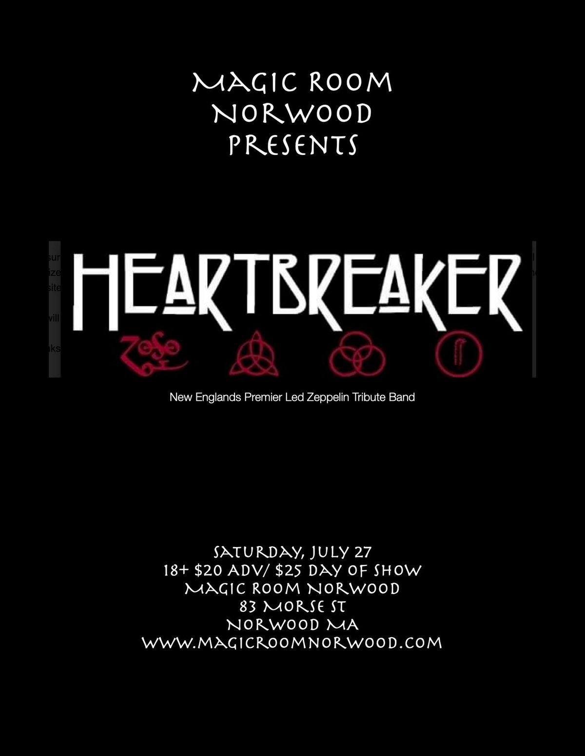 Magic Room Norwood Presents: Heartbreaker (Led Zeppelin Tribute Band)