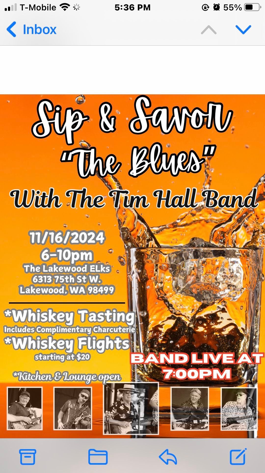 Sip & Savor \u201cThe Blues\u201d W\/The Tim Hall Band 