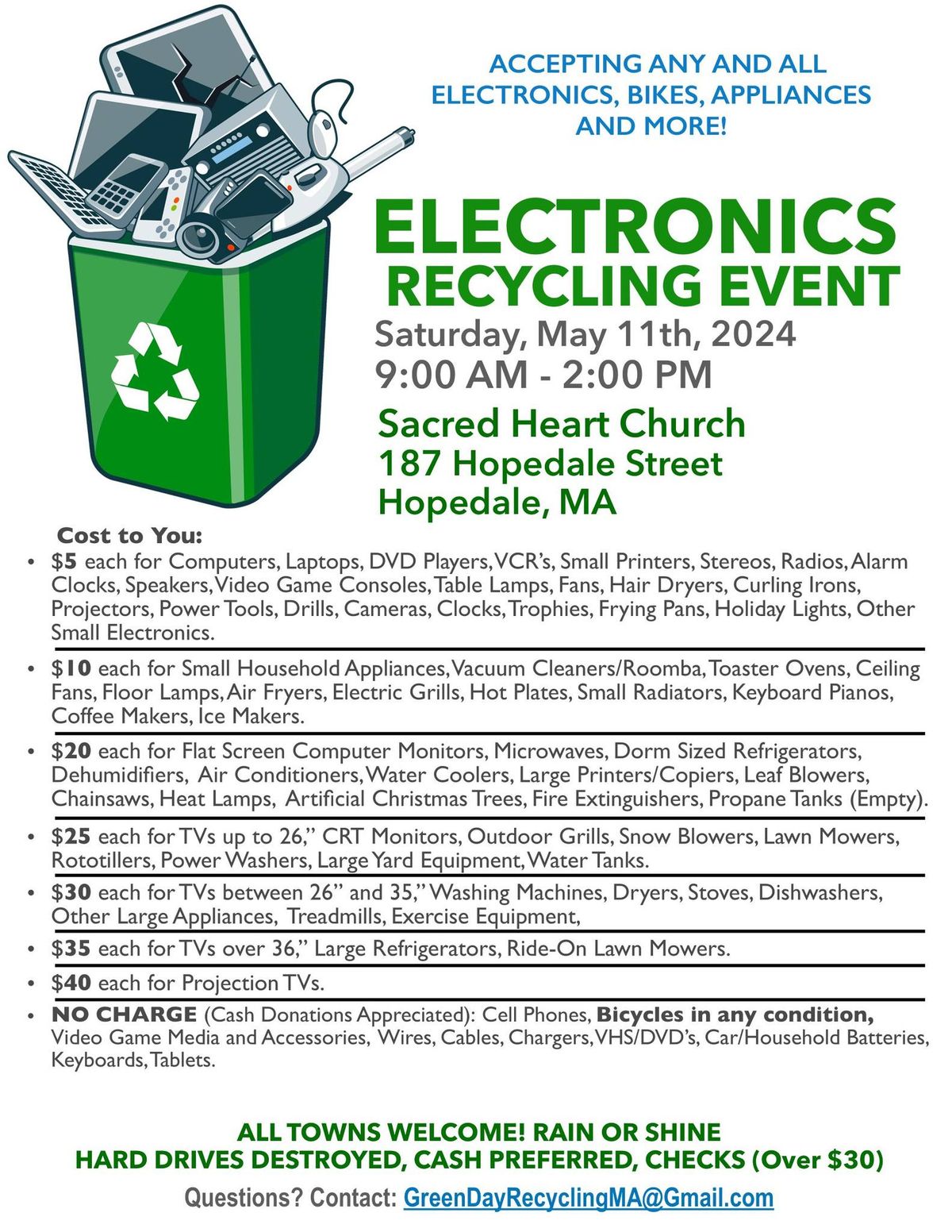 Hopedale Electronics Recycling Event